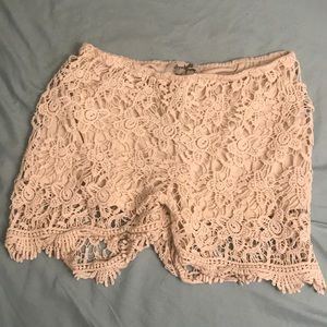 Charlotte Russe crochet shorts